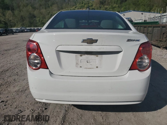 2015 Chevrolet Sonic LS with VIN 1G1JA5SH9F4160891, listed as a Copart auction lot 54387525 with 61,181 mi miles and Salvage title. Bid and sale history available at DreamBid. Image 6.