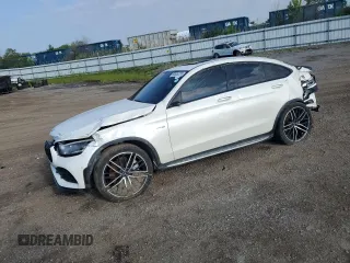 2020 Mercedes-Benz GLC 43 AMG z VIN WDC0J6EB7LF728579, wystawiony jako Copart lot #58506255 z przebiegiem Nie podano mil oraz Tytuł czysty. Historia ofert i sprzedaży dostępna na DreamBid. Obrazek 1.