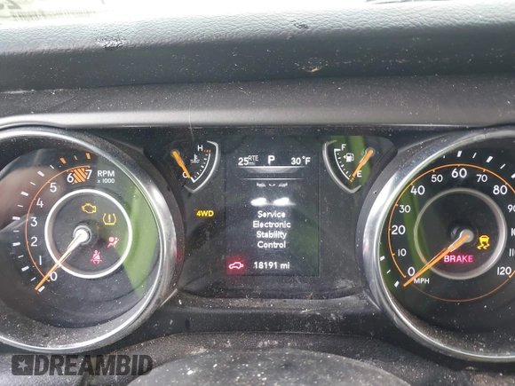 2021 Jeep Wrangler Sport S with VIN 1C4GJXAN9MW768559, listed as a IAAI auction lot 41238254 with 18,191 mi miles and . Bid and sale history available at DreamBid. Image 7.