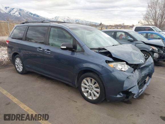 2013 Toyota Sienna XLE with VIN 5TDDK3DC1DS062849, listed as a IAAI auction lot 41510296 with 100,178 mi miles and . Bid and sale history available at DreamBid. Image 1.
