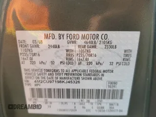 2008 Mercury Mariner Premier with VIN 4M2CU97198KJ45326, listed as a Copart auction lot 70380714 with 145,839 mi miles and Salvage Title. Bid and sale history available at carsss.com. Image 15.