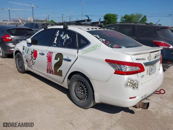 2013 Nissan Sentra SR with VIN 3N1AB7AP6DL734284, listed as a IAAI auction lot 42034996 with 151,305 mi miles. Bid and sale history available at carsss.com. Image 3.