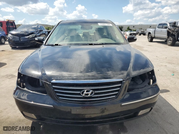 2007 Hyundai Azera SE with VIN KMHFC46F77A230168, listed as a Copart auction lot 72891584 with 119,853 mi miles and Salvage Title. Bid and sale history available at carsss.com. Image 5.