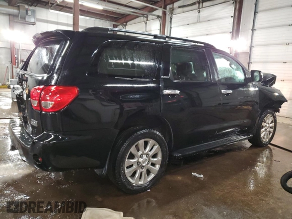 2008 Toyota Sequoia Platinum with VIN 5TDBY67A38S012588, listed as a Copart auction lot 89271415 with 228,639 mi miles and Salvage Title. Bid and sale history available at carsss.com. Image 3.