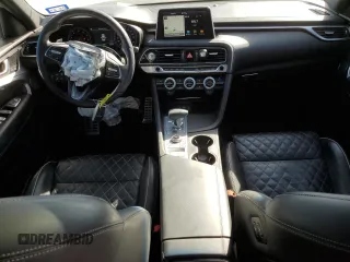 2019 Genesis G70 Advanced with VIN KMTG44LA1KU044908, listed as a Copart auction lot 76779574 with 51,678 mi miles and Salvage title. Bid and sale history available at DreamBid. Image 8.