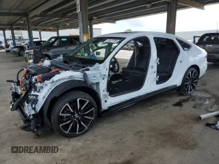 2024 Honda Accord Touring z VIN 1HGCY2F81RA043169, wystawiony jako Copart lot #51627755 z przebiegiem Nie podano mil oraz Szkoda całkowita • Salvage title. Historia ofert i sprzedaży dostępna na DreamBid. Obrazek 1.