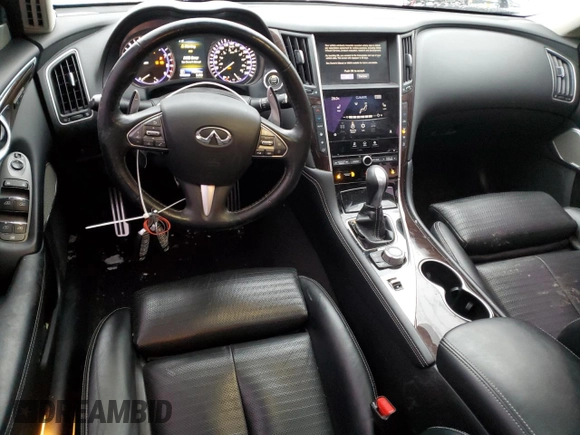 2017 Infiniti Q50 3.0t Signature Edition with VIN JN1EV7ARXHM841053, listed as a Copart auction lot 43552075 with 74,034 mi miles and Clean Title. Bid and sale history available at carsss.com. Image 8.