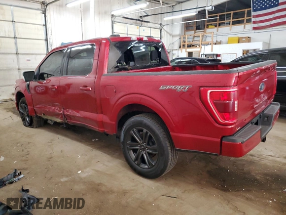 2022 Ford F-150 XL with VIN 1FTEW1EP1NKE80383, listed as a Copart auction lot 48172855 with 109,499 mi miles and Salvage Title. Bid and sale history available at DreamBid. Image 2.