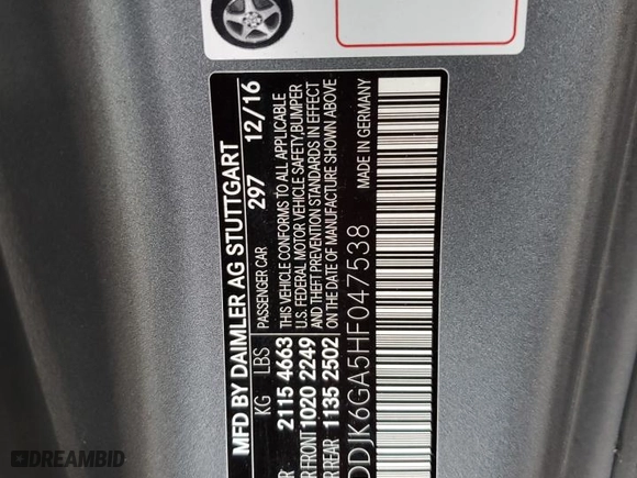 2017 Mercedes-Benz SL with VIN WDDJK6GA5HF047538, listed as a Copart auction lot 49315864 with NaN miles. Bid and sale history available at carsss.com. Image 14.