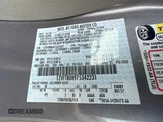 2007 Ford Mustang Deluxe with VIN 1ZVFT80N975342231, listed as a Copart auction lot 44405705 with 175,676 mi miles and Clean Title. Bid and sale history available at carsss.com. Image 10.