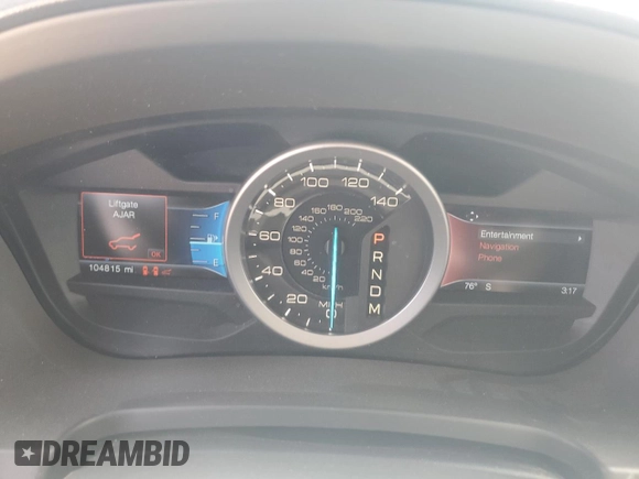2015 Ford Explorer XLT with VIN 1FM5K7D88FGC04680, listed as a Copart auction lot 50348775 with 104,815 mi miles and Salvage Title. Bid and sale history available at DreamBid. Image 9.