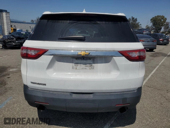 2018 Chevrolet Traverse LS with VIN 1GNERFKW5JJ222682, listed as a Copart auction lot 58275525 with 132,937 mi miles and Salvage title. Bid and sale history available at DreamBid. Image 6.