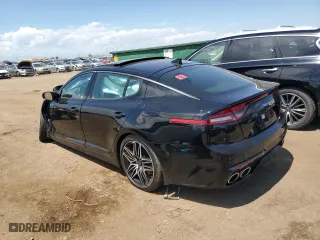 2023 Kia Stinger GT2 with VIN KNAE55LC3P6125444, listed as a Copart auction lot 66313454 with 5,753 mi miles and Salvage Title. Bid and sale history available at carsss.com. Image 2.