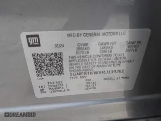2024 Chevrolet Traverse Limited LS with VIN 1GNESTKWXRJ139392, listed as a IAAI auction lot 41560307 with 14,700 mi miles. Bid and sale history available at carsss.com. Image 9.