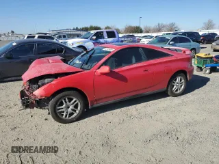 2000 Toyota Celica GT with VIN JTDDR32T5Y0005092, listed as a Copart auction lot 42153485 with 236,022 mi miles and Salvage Title. Bid and sale history available at carsss.com. Image 1.