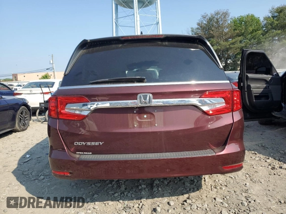 2019 Honda Odyssey EX-L z VIN 5FNRL6H77KB090836, wystawiony jako Copart lot #59514165 z przebiegiem Nie podano mil oraz Szkoda całkowita • Salvage title. Historia ofert i sprzedaży dostępna na DreamBid. Obrazek 6.