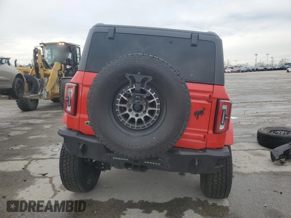 2023 Ford Bronco z VIN 1FMDE5AHXPLC15412, wystawiony jako Copart lot #50881875 z przebiegiem 437 mil mil oraz Szkoda całkowita • Salvage title. Historia ofert i sprzedaży dostępna na DreamBid. Obrazek 6.