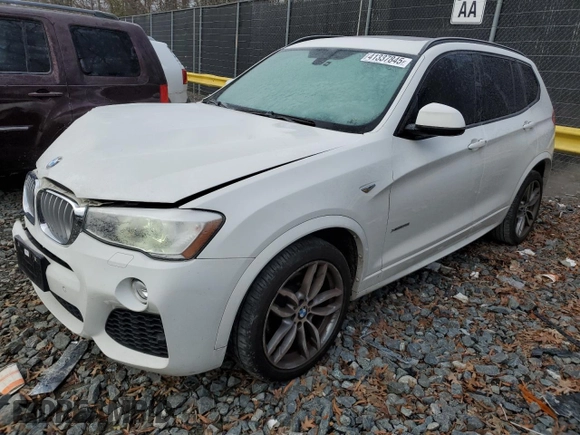 2017 BMW X3 xDrive35i with VIN 5UXWX7C56H0U39977, listed as a Copart auction lot 41337845 with 119,286 mi miles and Salvage Title. Bid and sale history available at DreamBid. Image 1.