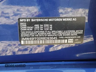 2024 BMW 3 Series M340i xDrive with VIN 3MW49FF00R8D93645, listed as a Copart auction lot 80304054 with 19,811 mi miles and Salvage Title. Bid and sale history available at carsss.com. Image 12.