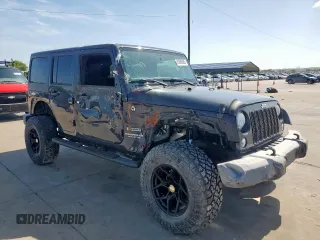 2017 Jeep Wrangler Unlimited Sport with VIN 1C4BJWDG7HL607071, listed as a Copart auction lot 63699585 with Not provided miles and Salvage title. Bid and sale history available at DreamBid. Image 4.