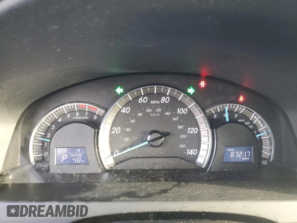 2012 Toyota Camry L with VIN 4T1BF1FK3CU147654, listed as a Copart auction lot 48821515 with 87,217 mi miles and Salvage Title. Bid and sale history available at DreamBid. Image 9.