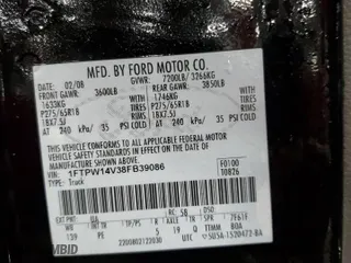 2008 Ford F-150 XLT with VIN 1FTPW14V38FB39086, listed as a Copart auction lot 49265375 with 153,521 mi miles and Salvage Title. Bid and sale history available at carsss.com. Image 12.