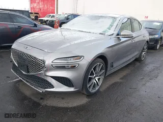 2025 Genesis G70 2.5T with VIN KMTG34SC2SU149785, listed as a IAAI auction lot 41939815 with 10,479 mi miles. Bid and sale history available at carsss.com. Image 17.