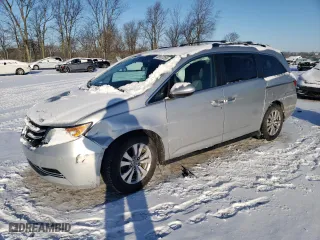 2015 Honda Odyssey EX-L with VIN 5FNRL5H66FB048813, listed as a Copart auction lot 46107255 with 175,888 mi miles and Clean Title. Bid and sale history available at carsss.com. Image 1.