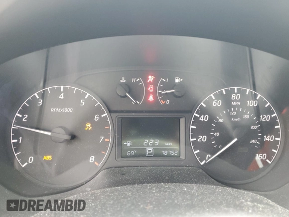 2017 Nissan Sentra SV with VIN 3N1AB7AP4HY209992, listed as a Copart auction lot 53931055 with 78,752 mi miles and Salvage Title. Bid and sale history available at DreamBid. Image 9.