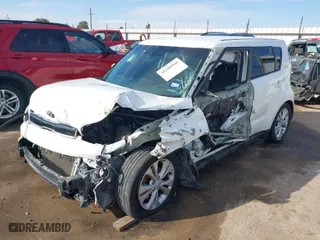 2015 Kia Soul + with VIN KNDJP3A58F7802372, listed as a IAAI auction lot 41280908 with 108,255 mi miles. Bid and sale history available at carsss.com. Image 2.