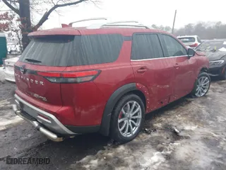 2023 Nissan Pathfinder Platinum with VIN 5N1DR3DK9PC270451, listed as a IAAI auction lot 41519830 with 14,294 mi miles. Bid and sale history available at carsss.com. Image 4.