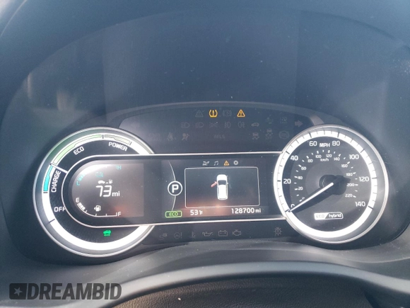 2017 Kia Niro LX with VIN KNDCB3LC9H5062395, listed as a Copart auction lot 51184255 with 128,700 mi miles and Salvage Title. Bid and sale history available at carsss.com. Image 9.