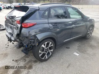 2023 Hyundai Kona Limited with VIN KM8K53A37PU994388, listed as a Copart auction lot 44437715 with 26,484 mi miles and Salvage Title. Bid and sale history available at carsss.com. Image 3.