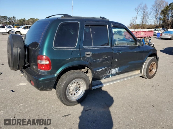 2001 Kia Sportage with VIN KNDJB723115705926, listed as a Copart auction lot 41489735 with 155,820 mi miles and Salvage Title. Bid and sale history available at carsss.com. Image 3.