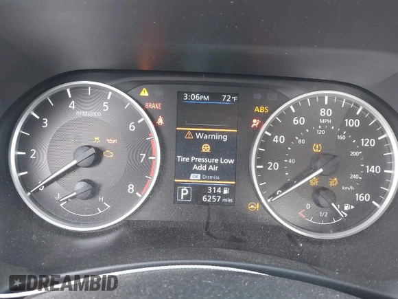 2024 Nissan Sentra S with VIN 3N1AB8BV7RY321335, listed as a IAAI auction lot 42025386 with 6,257 mi miles. Bid and sale history available at carsss.com. Image 7.