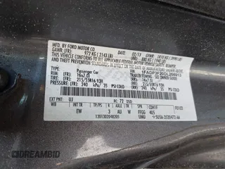 2013 Ford Focus SE with VIN 1FADP3F20DL266913, listed as a IAAI auction lot 42457006 with Not provided miles and . Bid and sale history available at DreamBid. Image 9.