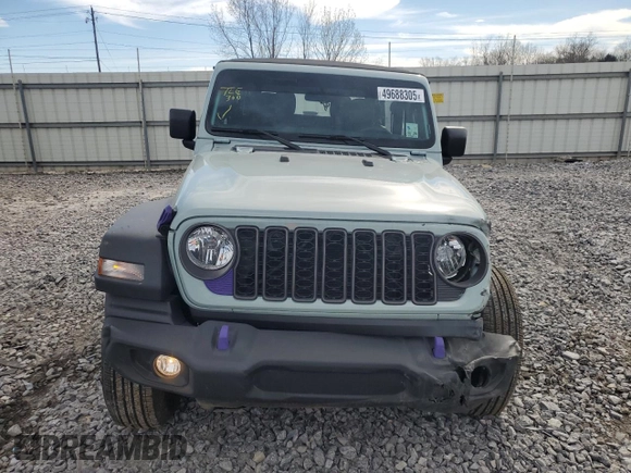 2024 Jeep Wrangler Sport S z VIN 1C4PJXAG4RW313496, wystawiony jako Copart lot #49688305 z przebiegiem 13 304 mil mil oraz Szkoda całkowita • Salvage title. Historia ofert i sprzedaży dostępna na DreamBid. Obrazek 5.