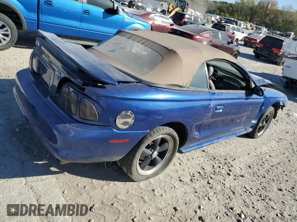 1996 Ford Mustang GT with VIN 1FALP45X8TF197447, listed as a Copart auction lot 76530964 with 151,445 mi miles and Salvage Title. Bid and sale history available at carsss.com. Image 3.