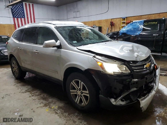 2015 Chevrolet Traverse LT with VIN 1GNKRGKD7FJ387597, listed as a Copart auction lot 85663534 with 130,560 mi miles and Clean Title. Bid and sale history available at carsss.com. Image 4.