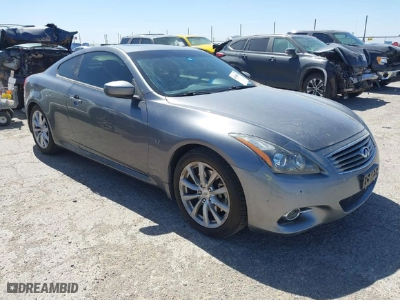 2014 Infiniti Q60 Coupe Journey with VIN JN1CV6EK7EM111823, listed as a IAAI auction lot 41848604 with 86,557 mi miles. Bid and sale history available at carsss.com. Image 1.
