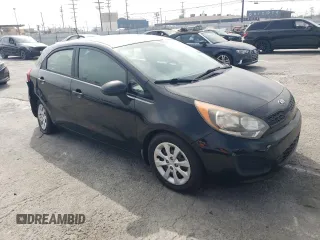 2014 Kia Rio LX with VIN KNADM5A35E6409088, listed as a Copart auction lot 75004804 with 111,664 mi miles and Salvage Title. Bid and sale history available at carsss.com. Image 4.