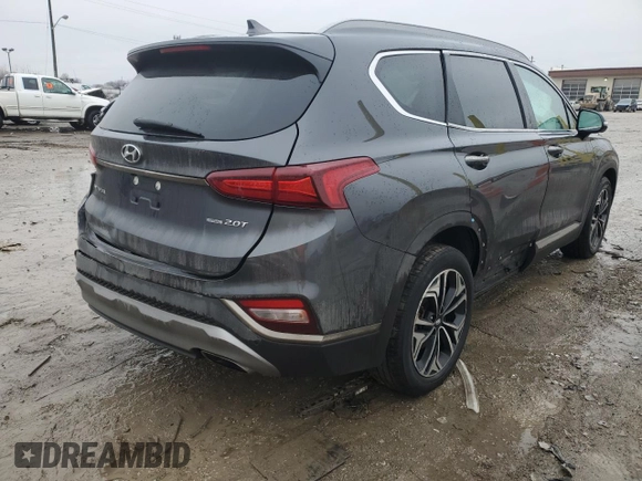 2020 Hyundai Santa Fe Limited with VIN 5NMS5CAA9LH217487, listed as a Copart auction lot 43369255 with 52,798 mi miles and Salvage Title. Bid and sale history available at carsss.com. Image 3.