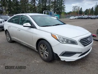 2016 Hyundai Sonata 2.4L with VIN 5NPE24AF2GH412489, listed as a IAAI auction lot 42021061 with 209,465 mi miles and . Bid and sale history available at carsss.com. Image 1.