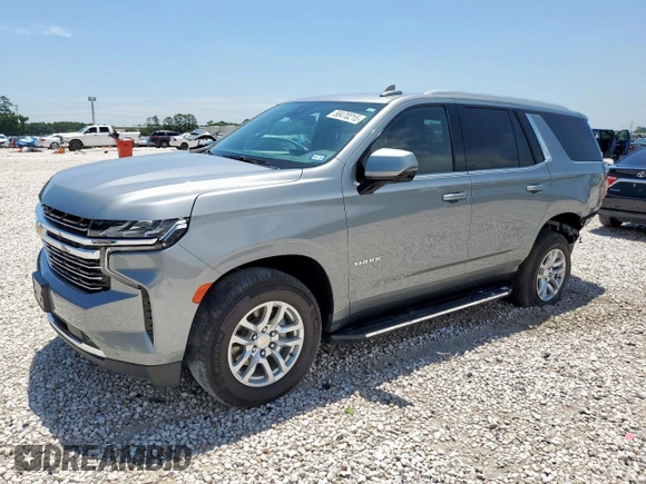 2023 Chevrolet Tahoe LT with VIN 1GNSCNKD5PR338827, listed as a Copart auction lot 58470215 with 22,909 mi miles and Salvage title. Bid and sale history available at DreamBid. Image 1.