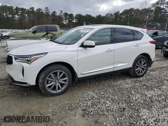 2023 Acura RDX w/Technology Package with VIN 5J8TC1H57PL010481, listed as a Copart auction lot 47923285 with 10,289 mi miles and Salvage Title. Bid and sale history available at carsss.com. Image 1.