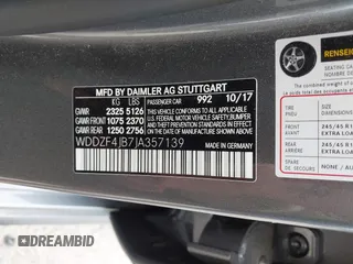 2018 Mercedes-Benz E 300 with VIN WDDZF4JB7JA357139, listed as a IAAI auction lot 42065511 with 54,812 mi miles and . Bid and sale history available at DreamBid. Image 9.