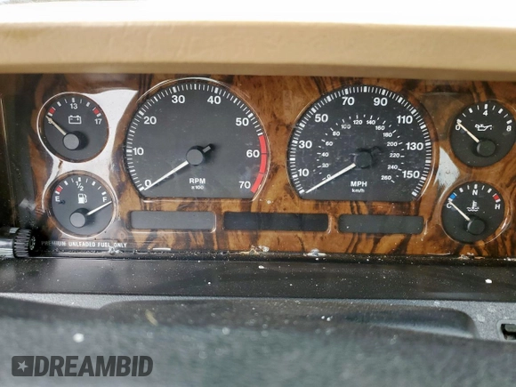 1994 Jaguar XJ with VIN SAJKX1743RC698636, listed as a Copart auction lot 56376685 with 192,928 mi miles and Salvage title. Bid and sale history available at DreamBid. Image 9.