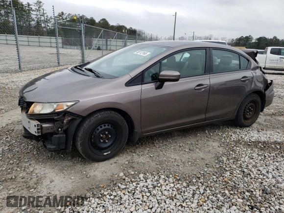 2015 Honda Civic Sedan LX with VIN 19XFB2F57FE248961, listed as a Copart auction lot 46112165 with 49,502 mi miles and Salvage Title. Bid and sale history available at carsss.com. Image 1.