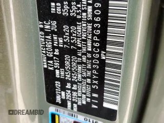 2023 Kia Telluride EX X-Line with VIN 5XYP3DGC6PG360956, listed as a Copart auction lot 62949115 with 28,900 mi miles and Salvage title. Bid and sale history available at DreamBid. Image 13.