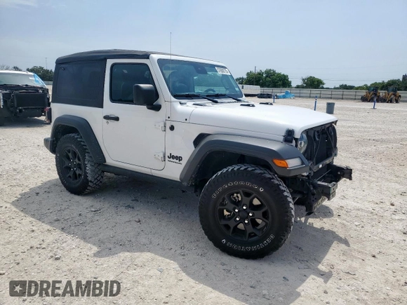 2022 Jeep Wrangler Sport S with VIN 1C4GJXAG5NW259605, listed as a Copart auction lot 57659775 with 14,864 mi miles and Salvage title. Bid and sale history available at DreamBid. Image 4.
